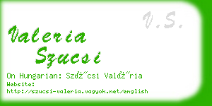 valeria szucsi business card